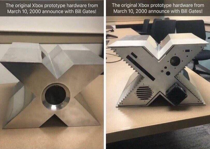 The original Xbox prototype harcware from The original Xbox prototype hardware from March 102000 announce with Bl Gates March 10 2000 amounce with Bi Gatest