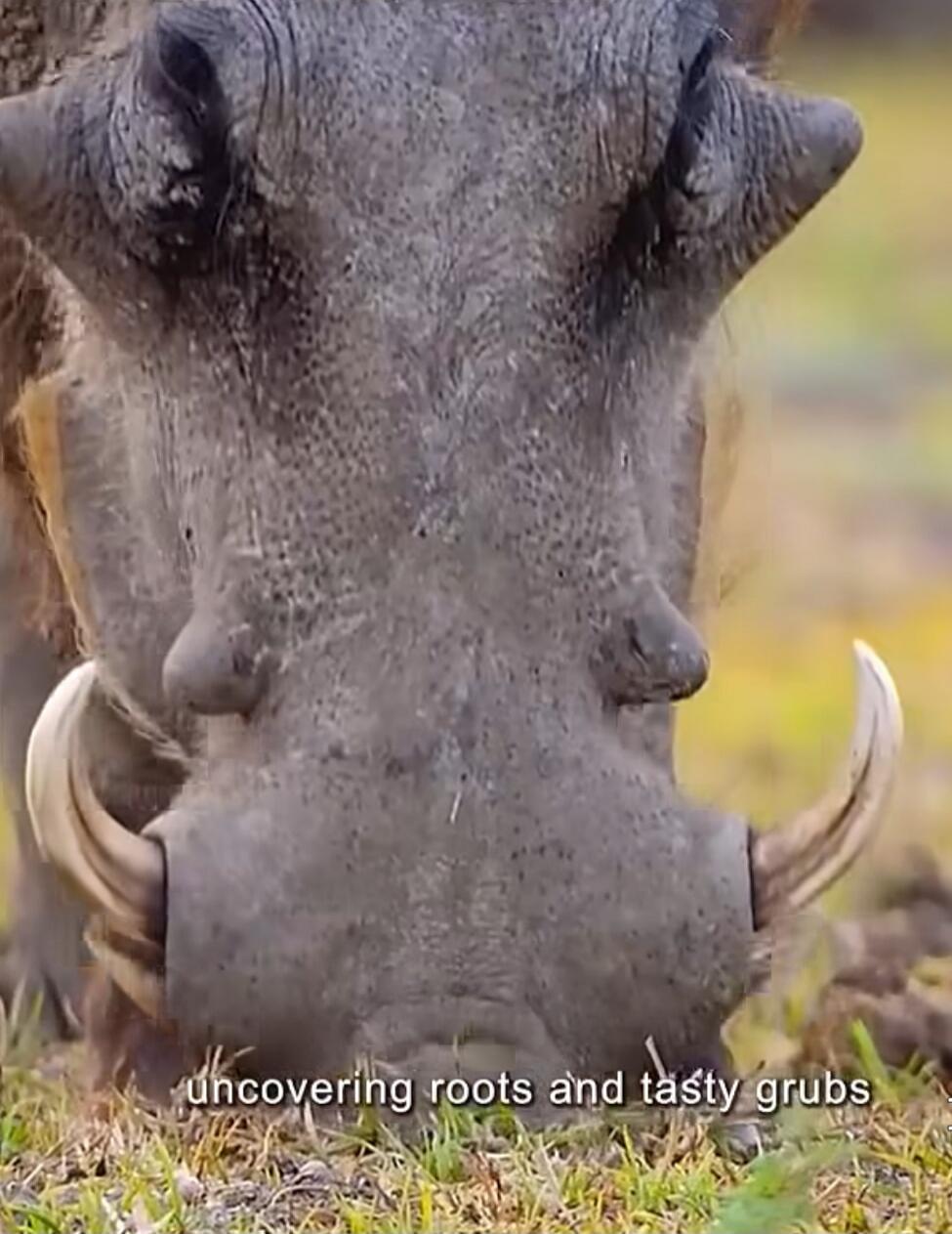 uncovering roots and tasty grubs