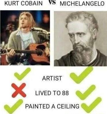 KURT COBAIN S MICHELANGELO ARTIST LIVED TO 88 PAINTED A CEILING