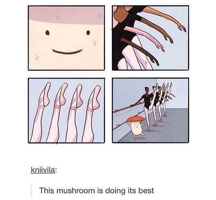 This mushroom s doing its best