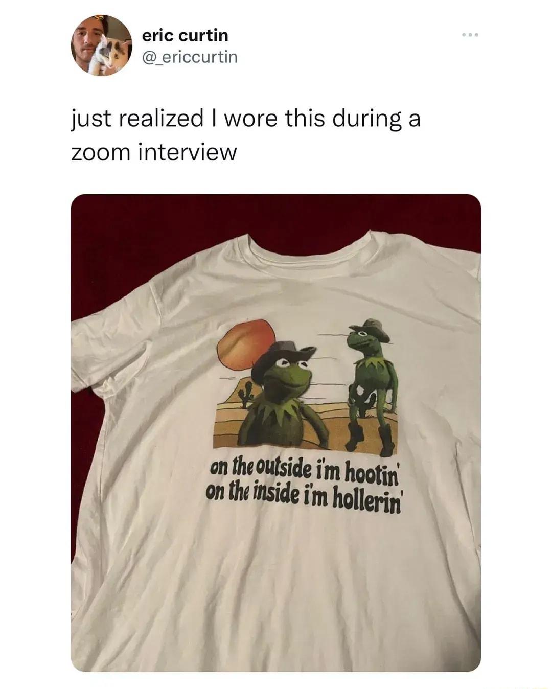 eric curtin o ericourtin just realized wore this during a zoom interview