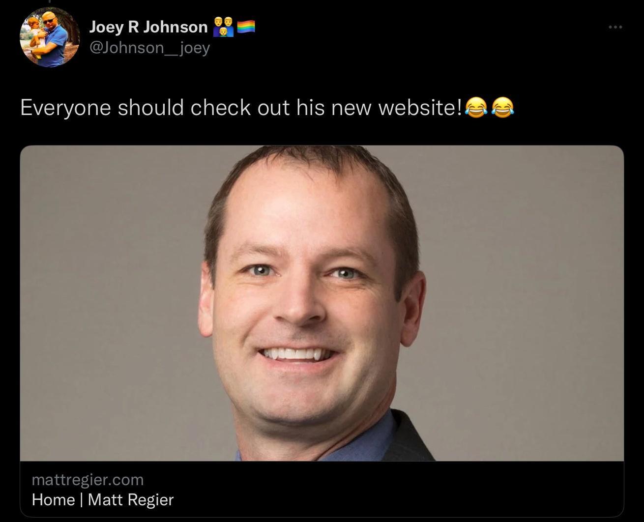 Joey R Johnson Everyone should check out his new website Home Matt Regier
