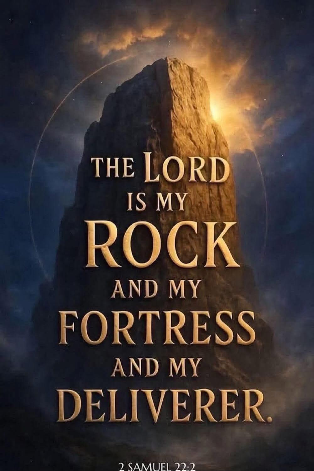 THE LORD IS MY ROCK AND MY FORTRESS AND MY DELIVERER. 2 SAMUEL 22:2