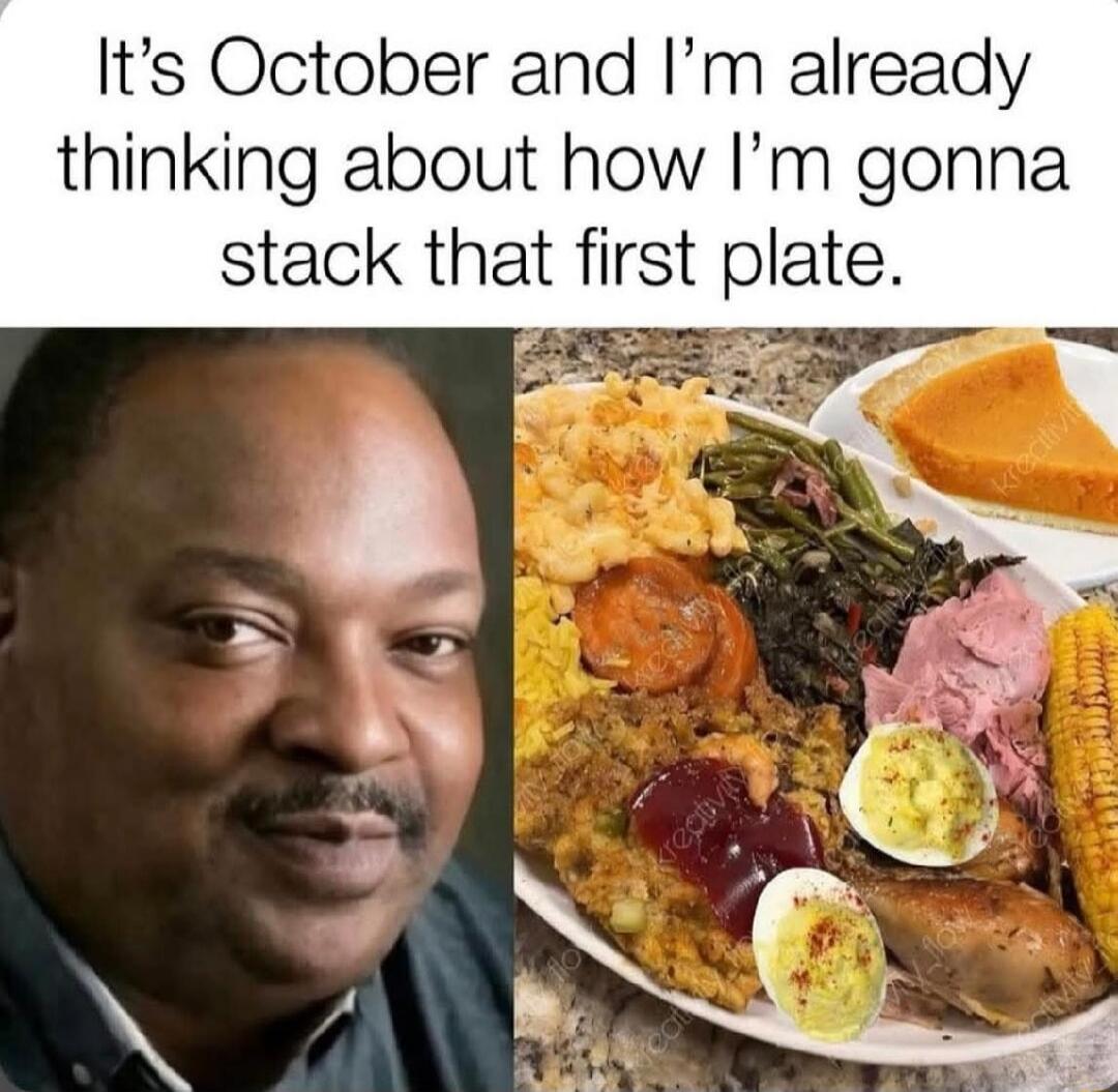 It's October and I'm already thinking about how I'm gonna stack that first plate.
