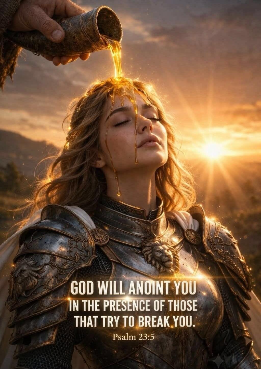 GOD WILL ANOINT YOU IN THE PRESENCE OF THOSE THAT TRY TO BREAK YOU. Psalm 23:5