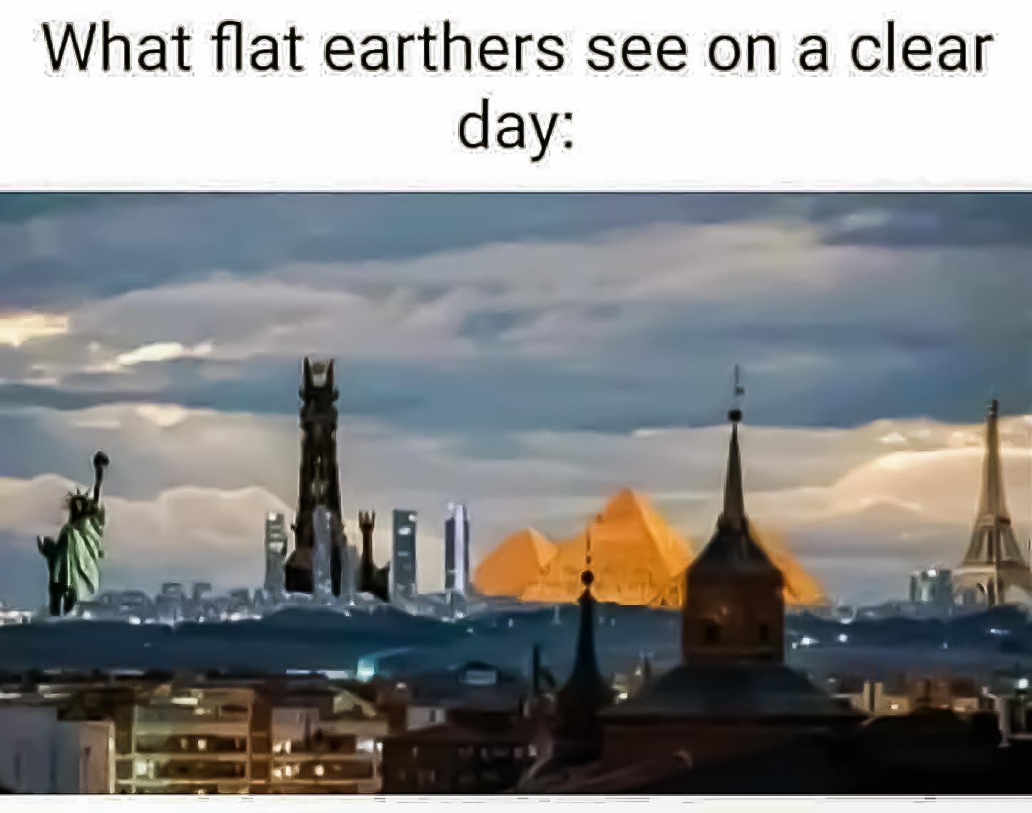What flat earthers see on a clear day