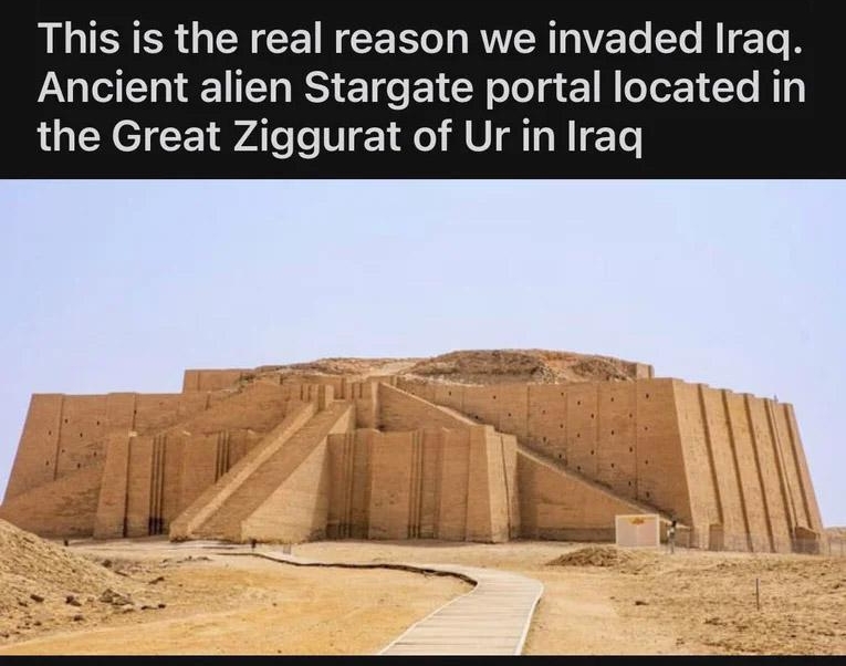 BN This is the real reason we invaded Iraq Ancient alien Stargate portal located in the Great Ziggurat of Ur in Iraq