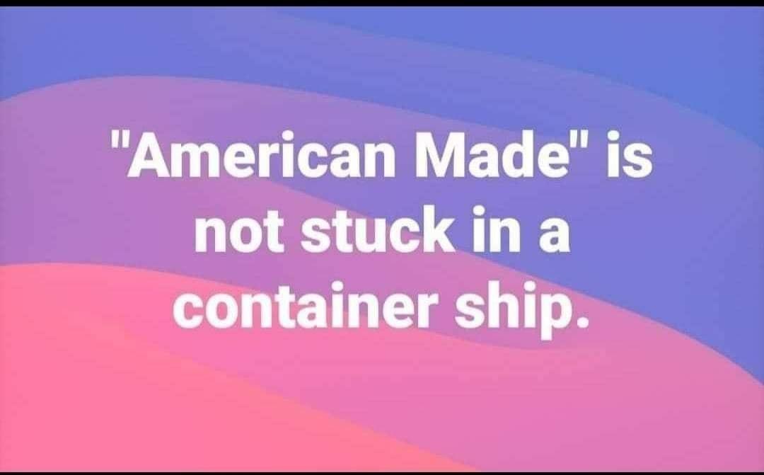 American Made is not stuck in a container ship