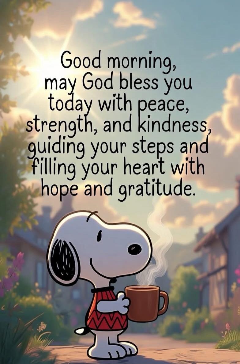 Good morning, may God bless you today with peace, strength, and kindness, guiding your steps and filling your heart with hope and gratitude.