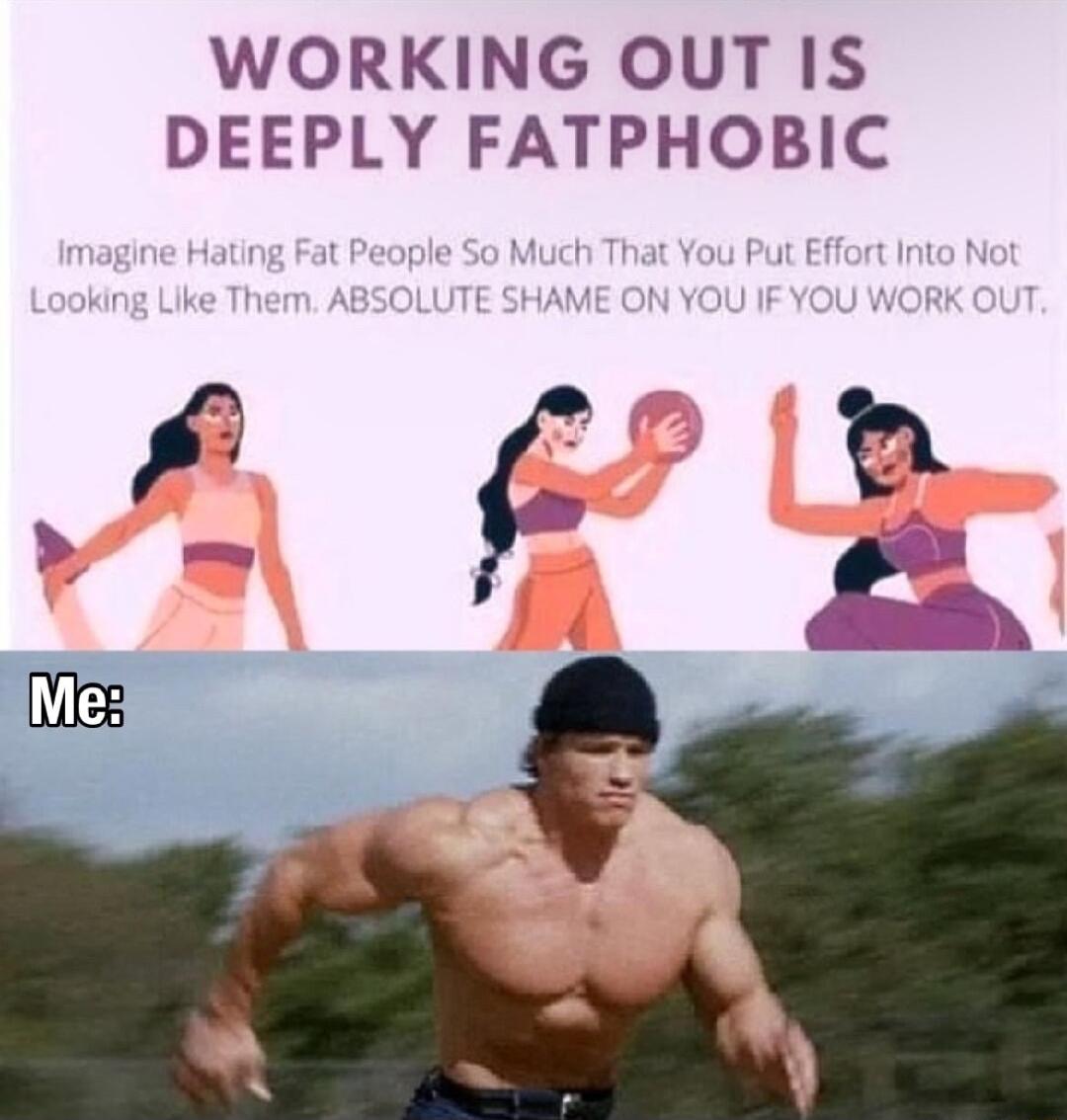 WORKING OUT IS DEEPLY FATPHOBIC PATI A