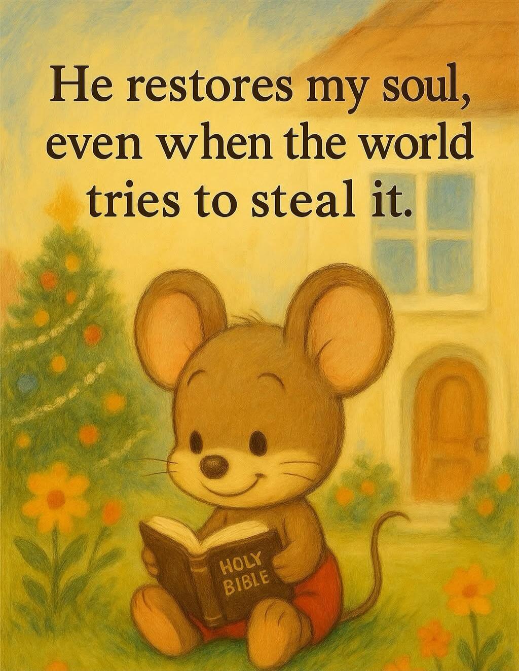 He restores my soul, even when the world tries to steal it.