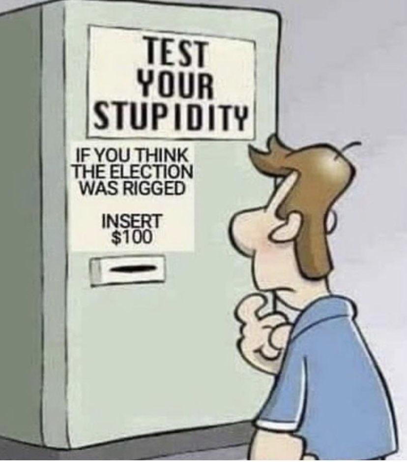 TEST 3 TU DIT IF YOU THINK THE ELECTION WAS RIGGED INSERT 100