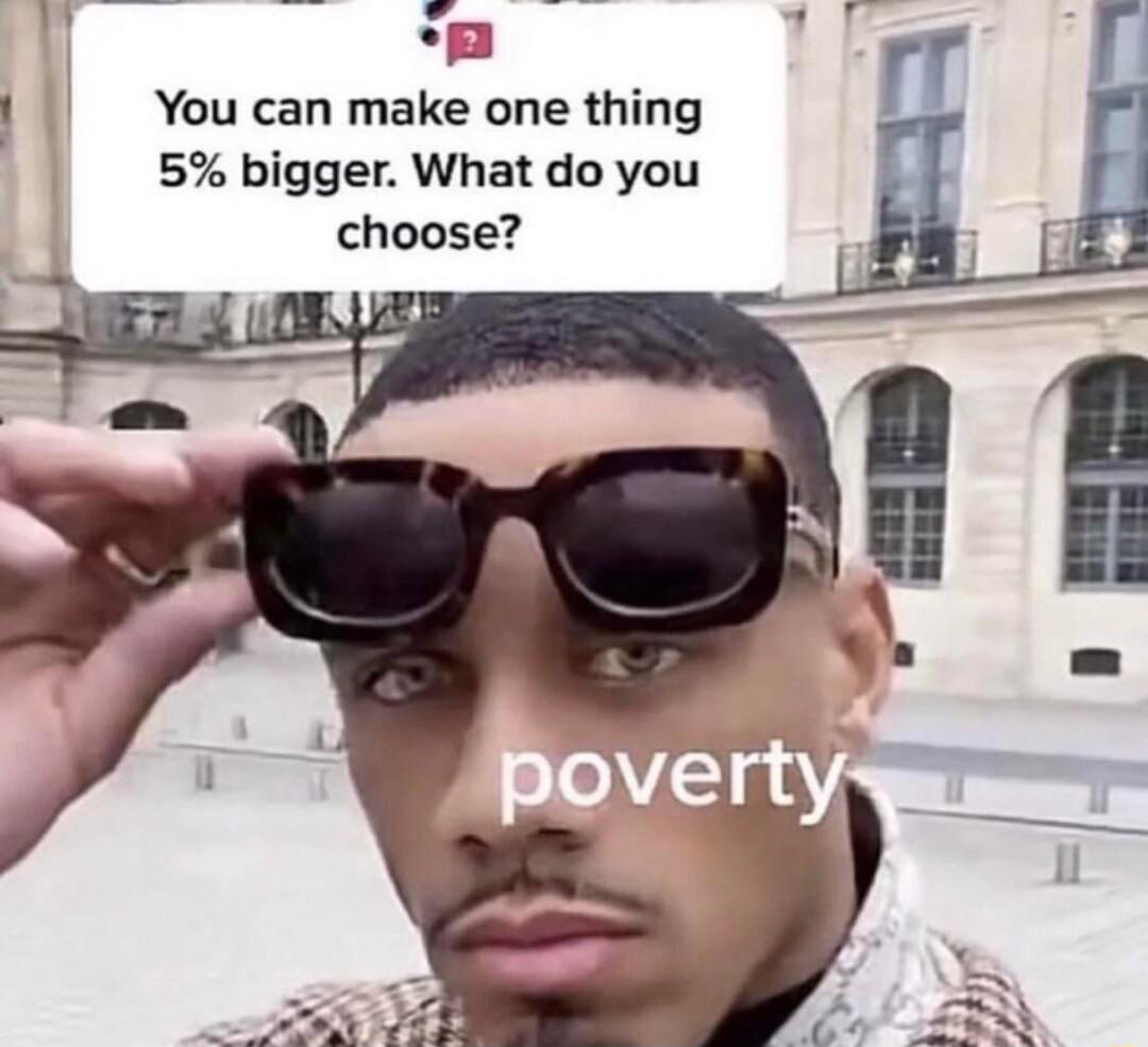 s y You can make one thing 5 bigger What do you choose