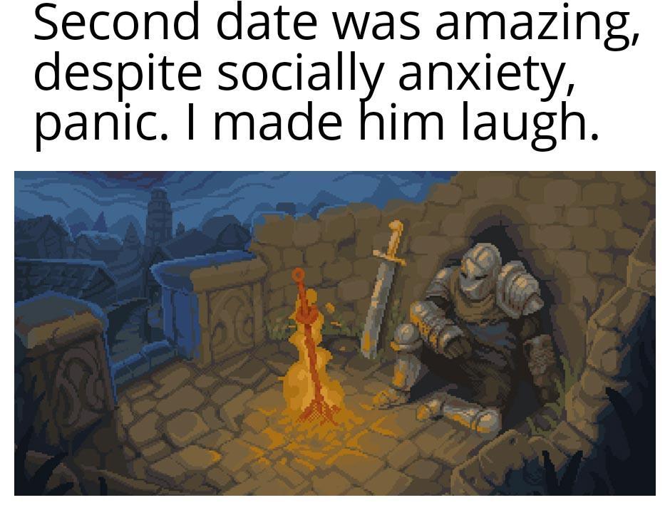 Second date was amazing despite sociaIlKanmety i panic made him laugh
