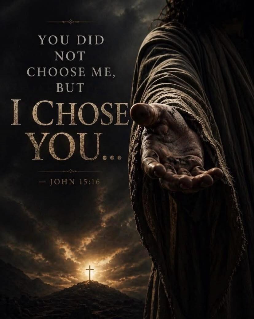 YOU DID NOT CHOOSE ME, BUT I CHOSE YOU... - JOHN 15:16