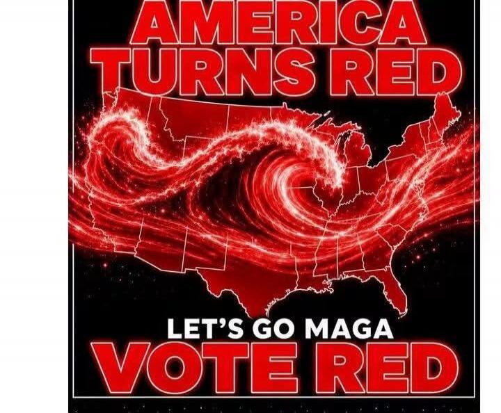 AMERICA TURNS RED LET'S GO MAGA VOTE RED