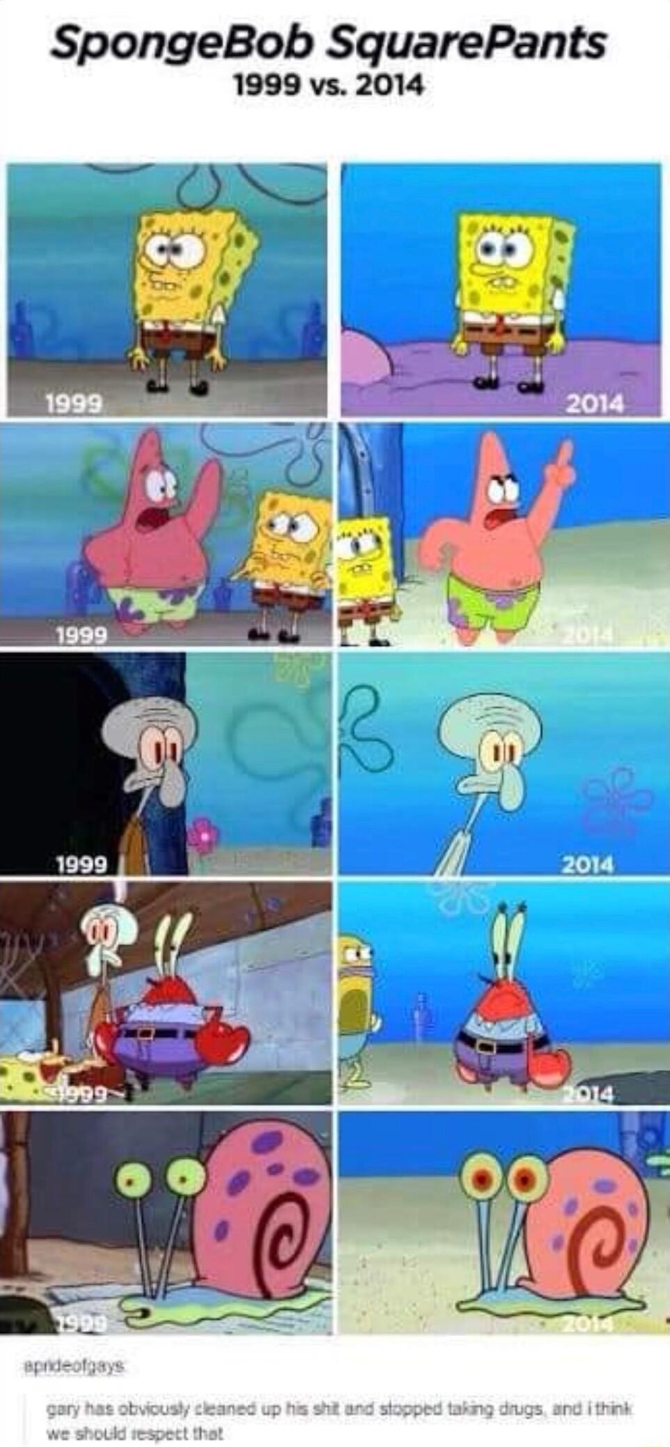 SpongeBob SquarePants 1999 vs 2014