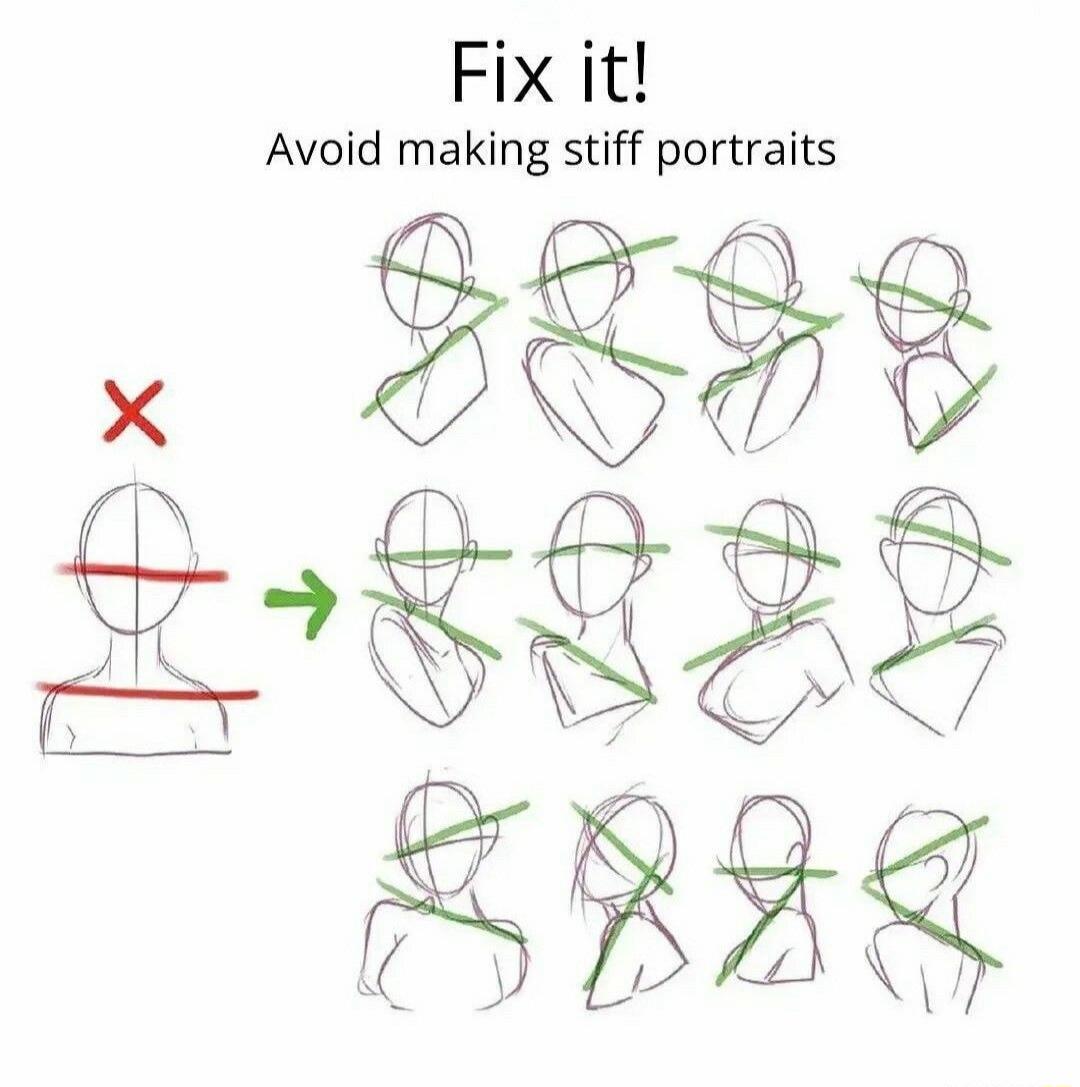 Fix it! Avoid making stiff portraits