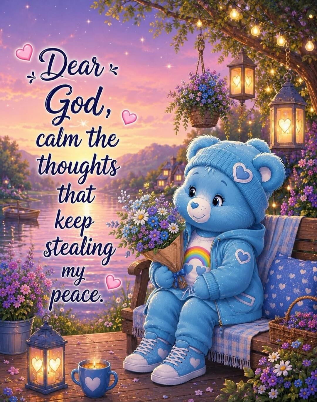 Dear God, calm the thoughts that keep stealing my peace.