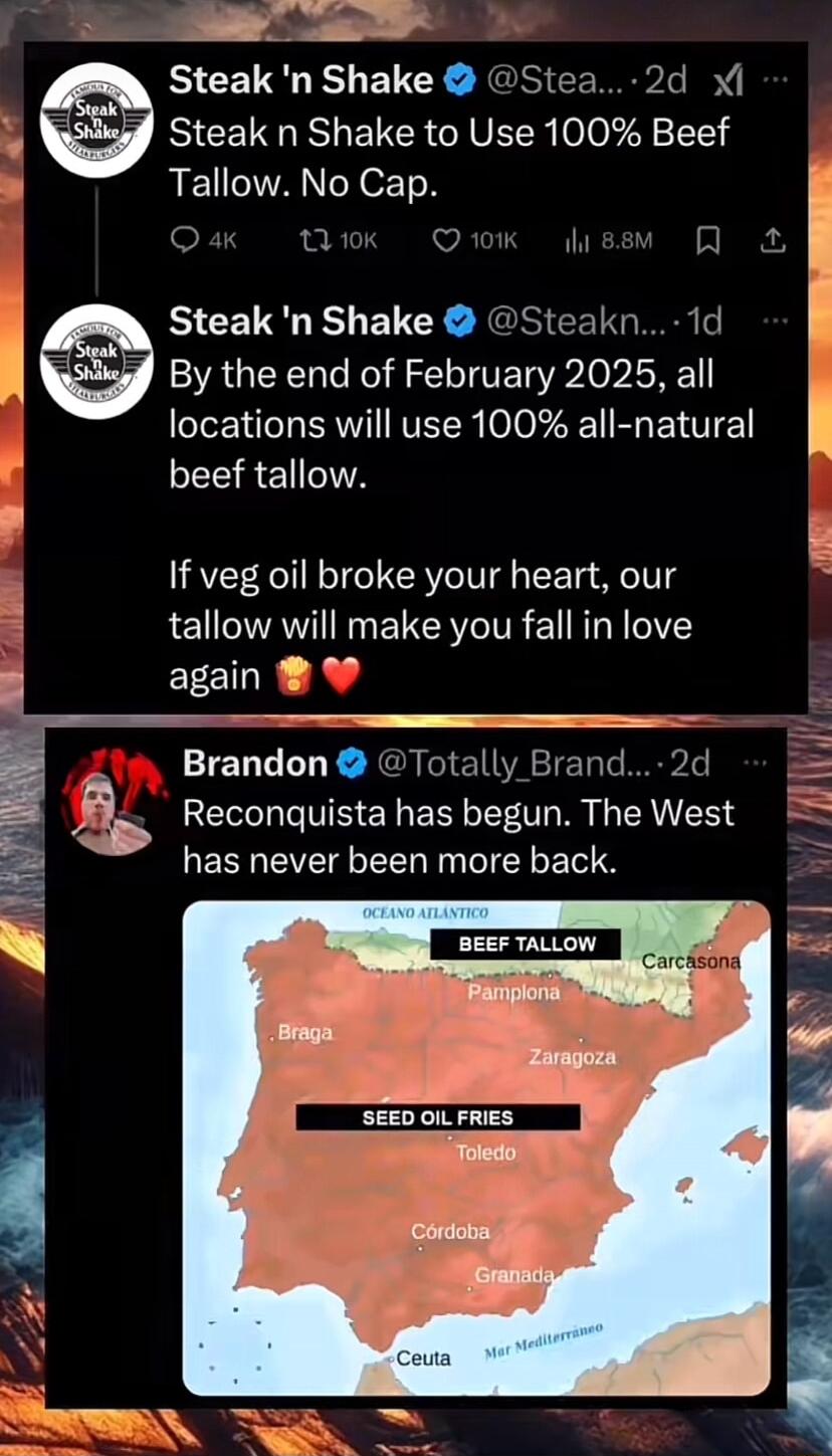 E 2 CETRL RS B NG 2d N Steak n Shake to Use 100 Beef RETA X exTo R Steak n Shake Steakn 1d l By the end of February 2025 all locations will use 100 all natural LR ElTA If veg oil broke your heart our tallow will make you fall in love again W e Brandon Totally nd 2d RENENEENES begun RLEAVEES QESHEVEIGEEL T CIELER S