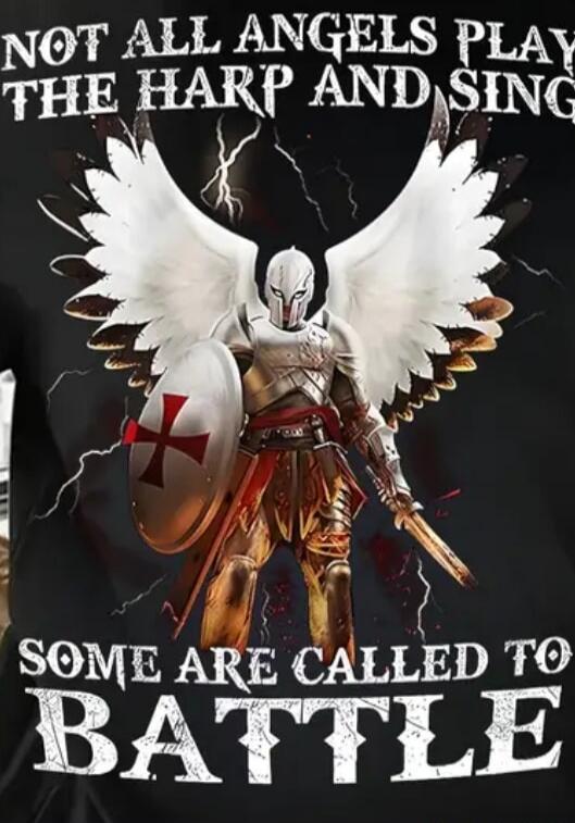 NOT ALL ANGELS PLAY THE HARP AND SING SOME ARE CALLED TO BATTLE