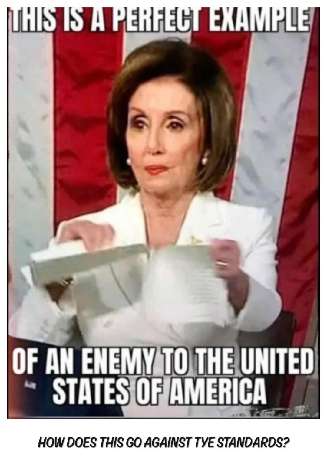THIS IS A PERFECT EXAMPLE OF AN ENEMY TO THE UNITED STATES OF AMERICA HOW DOES THIS GO AGAINST TYE STANDARDS?