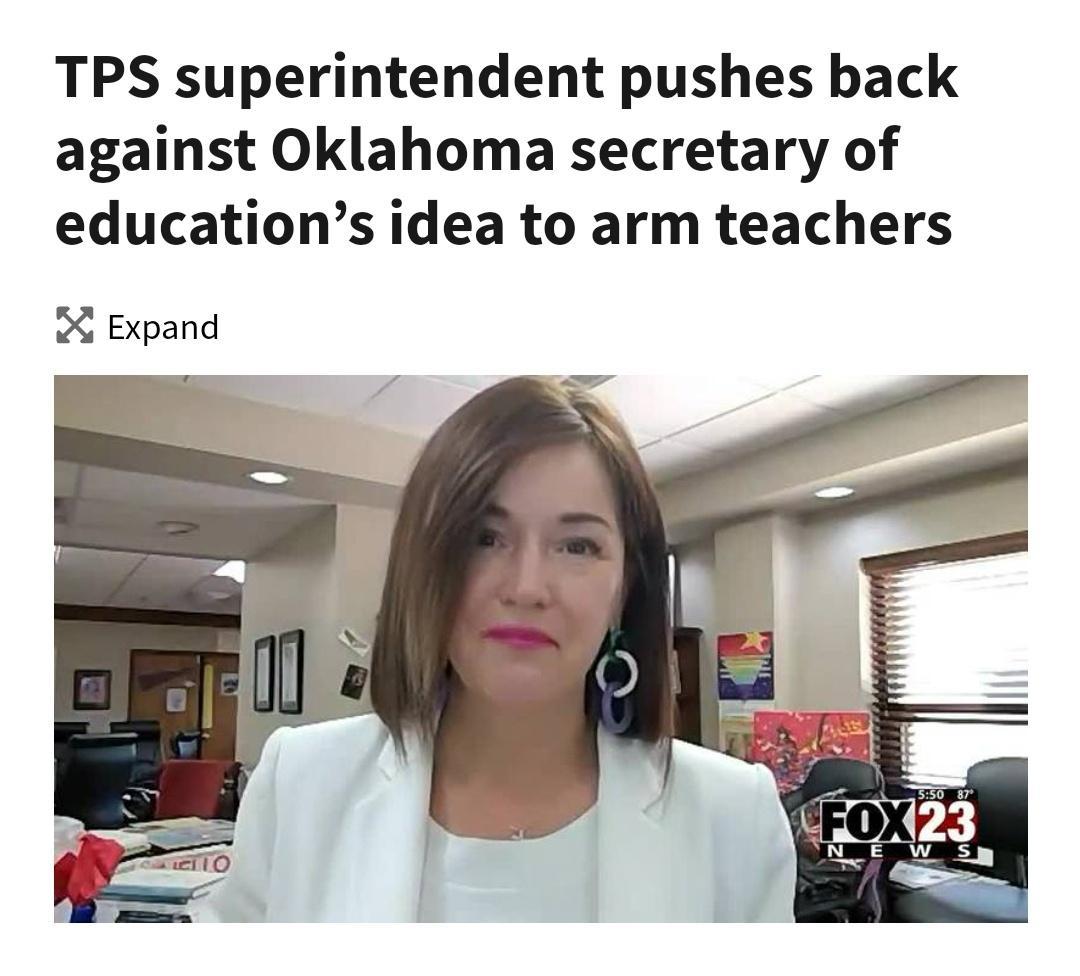 TPS superintendent pushes back against Oklahoma secretary of educations idea to arm teachers 2 Expand