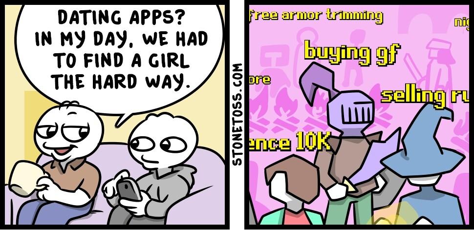 DATING APPS IN MY DAY WE HAD TO FIND A GIRL THE HARD WAY STONETOSSCOM T l e ErAL