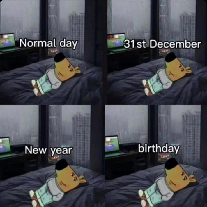 Normal day
31st December
New year
birthday