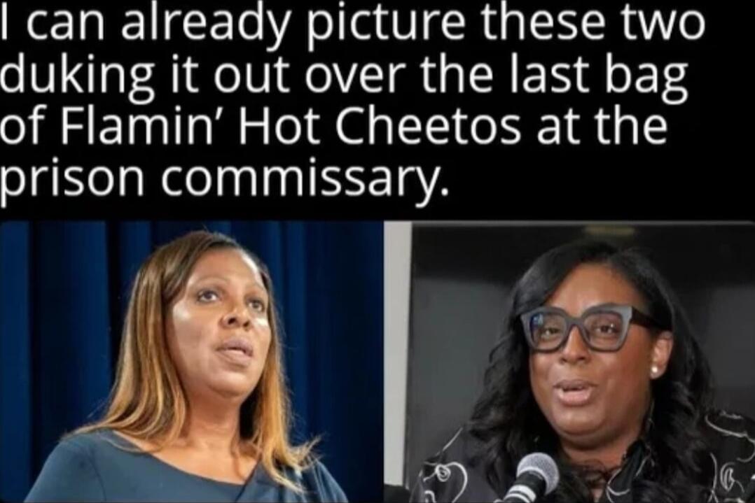 I can already picture these two duking it out over the last bag of Flamin’ Hot Cheetos at the prison commissary.