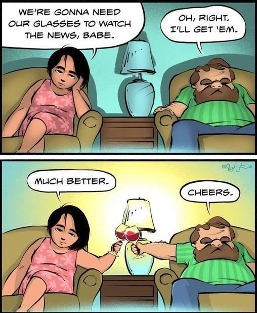 WERE GONNA NEED OUR GLASSES TO WATCH THE NEWS BABE OH RIGHT TLL GET EM WRITTEN B PAVCHECKOLOGY