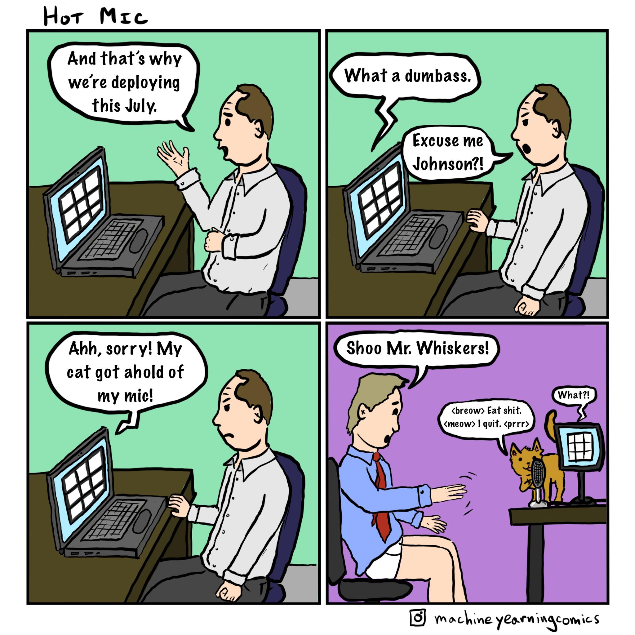 Hot Mzc And thats why were deploying Ahh sorry My cat got ahold of What a dumbass Shoo Mr Whiskers x 2 breow Eat shit meow quit prrr 3 1 wmoachine yorn mscomc 9