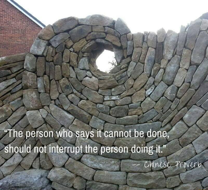 7 The person who Says it cannot be dones should not nterrup the person doingit Thinese Fralirh