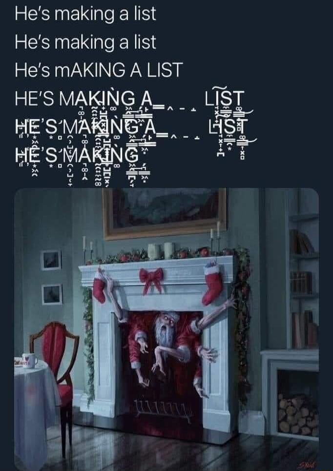 REINE N REINENR NN Hes mAKING A LIST HESMAI_N_ 8T A UST