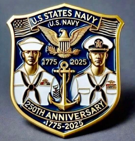 U.S. NAVY 1775 2025 250th ANNIVERSARY 1775-2025