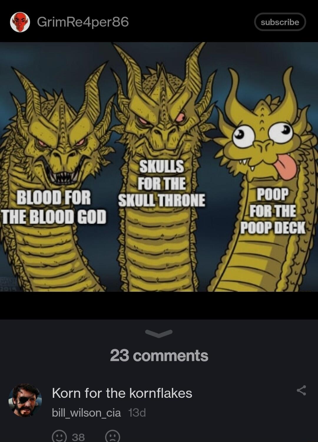 GrimRe4per86 RIS FOR THE BLOODFOR SKULLTHRONE THE BLOOD GOD H 23 comments LCIORCIRGETGCIRIEIES et bil wilson_cia e