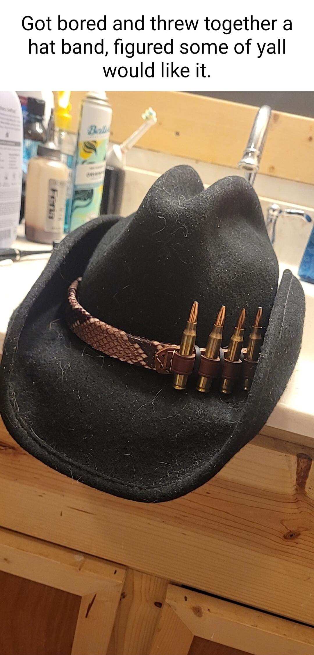 Got bored and threw together a hat band figured some of yall would like it