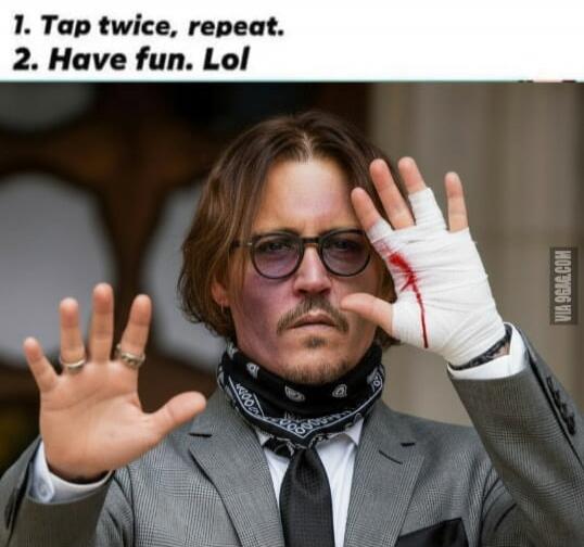 1. Tap twice, repeat. 2. Have fun. Lol