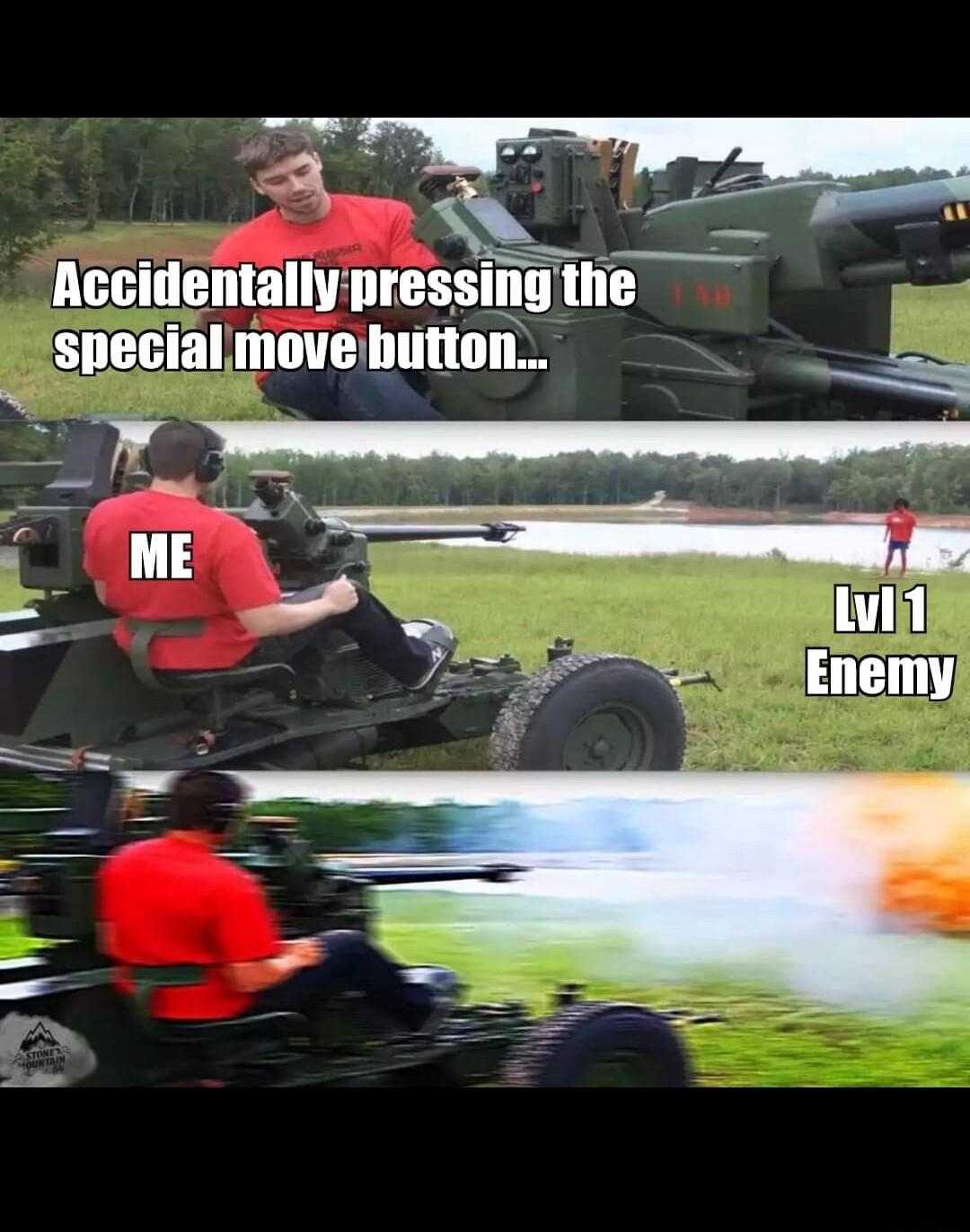 Accidentally pressing the snecialmove hutton