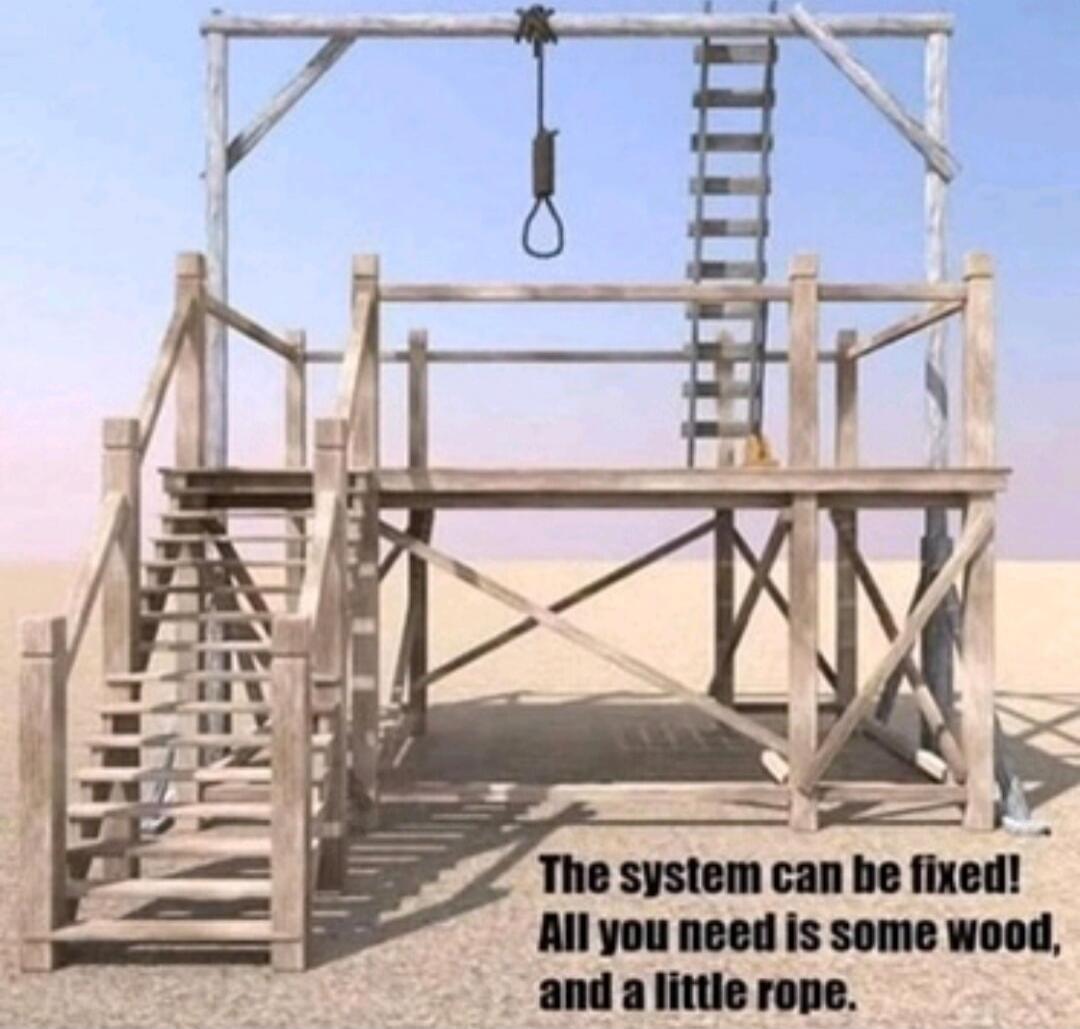 The system can be fixed! All you need is some wood, and a little rope.