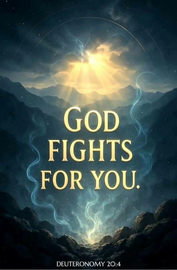 GOD FIGHTS FOR YOU.\nDEUTERONOMY 20:4