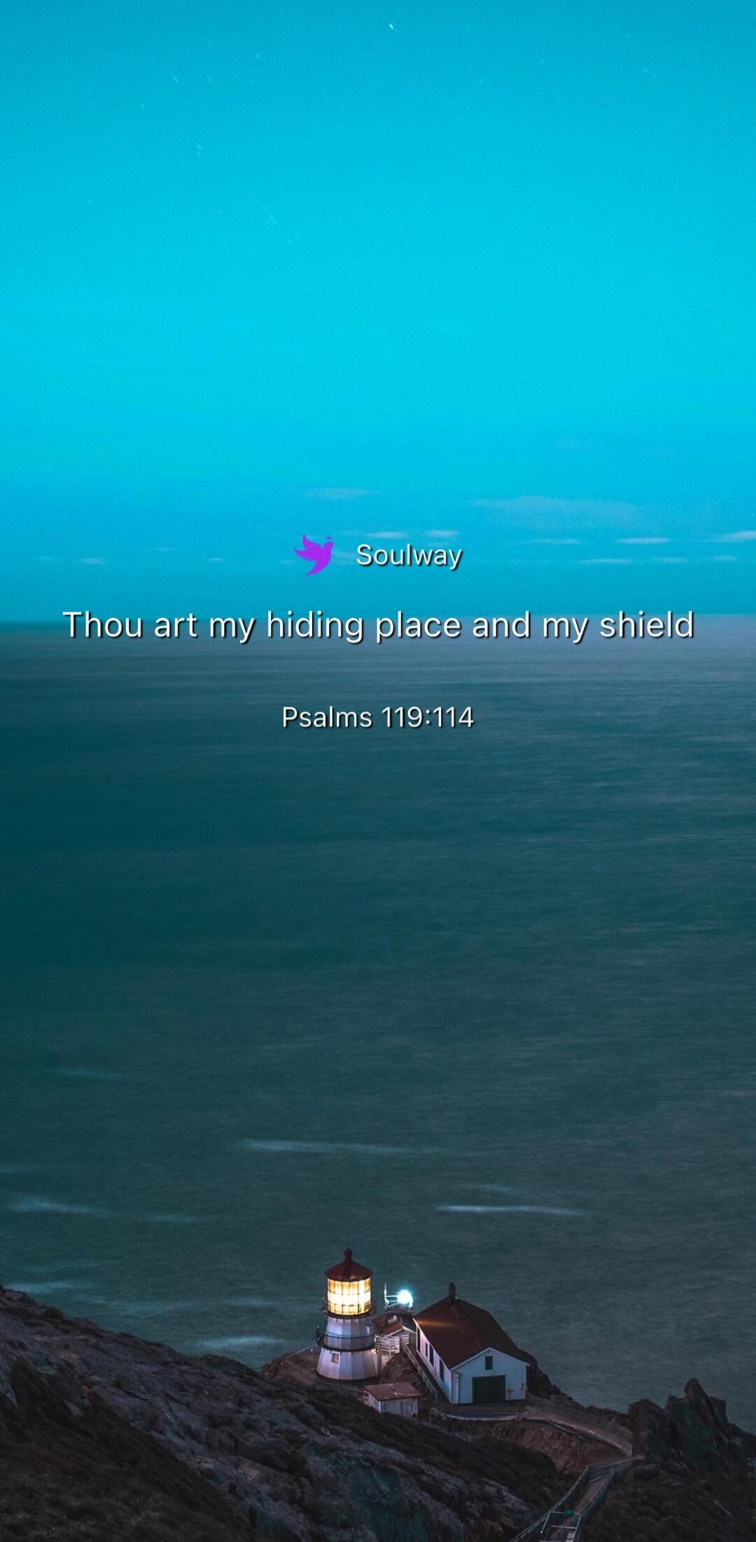 Soulway Thou art my hiding place and my shield Psalms 119:114