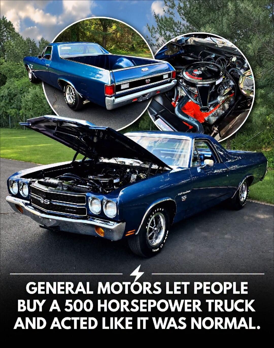 GENERAL MOTORS LET PEOPLE BUY A 500 HORSEPOWER TRUCK AND ACTED LIKE IT WAS NORMAL.