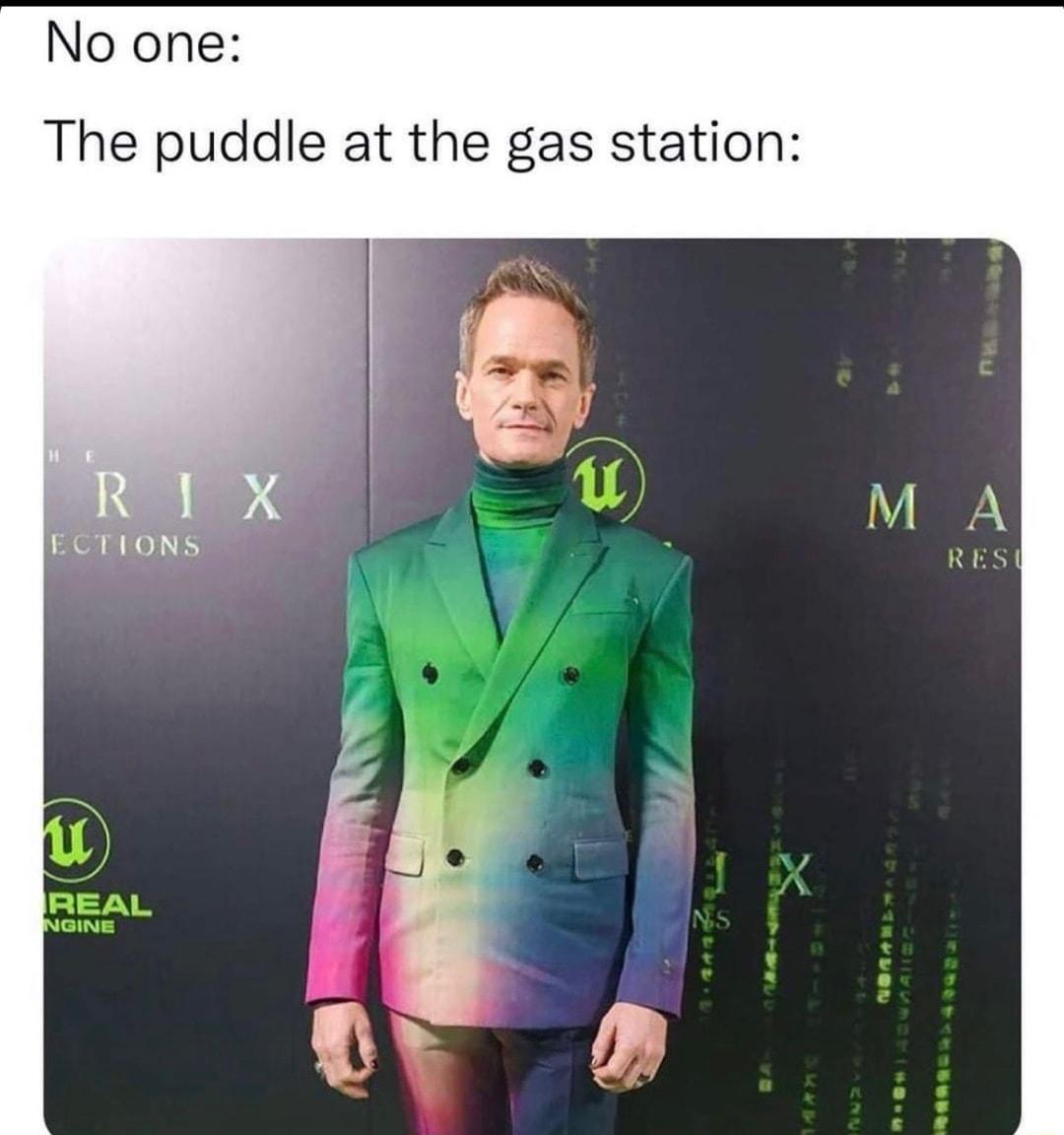 No one The puddle at the gas station