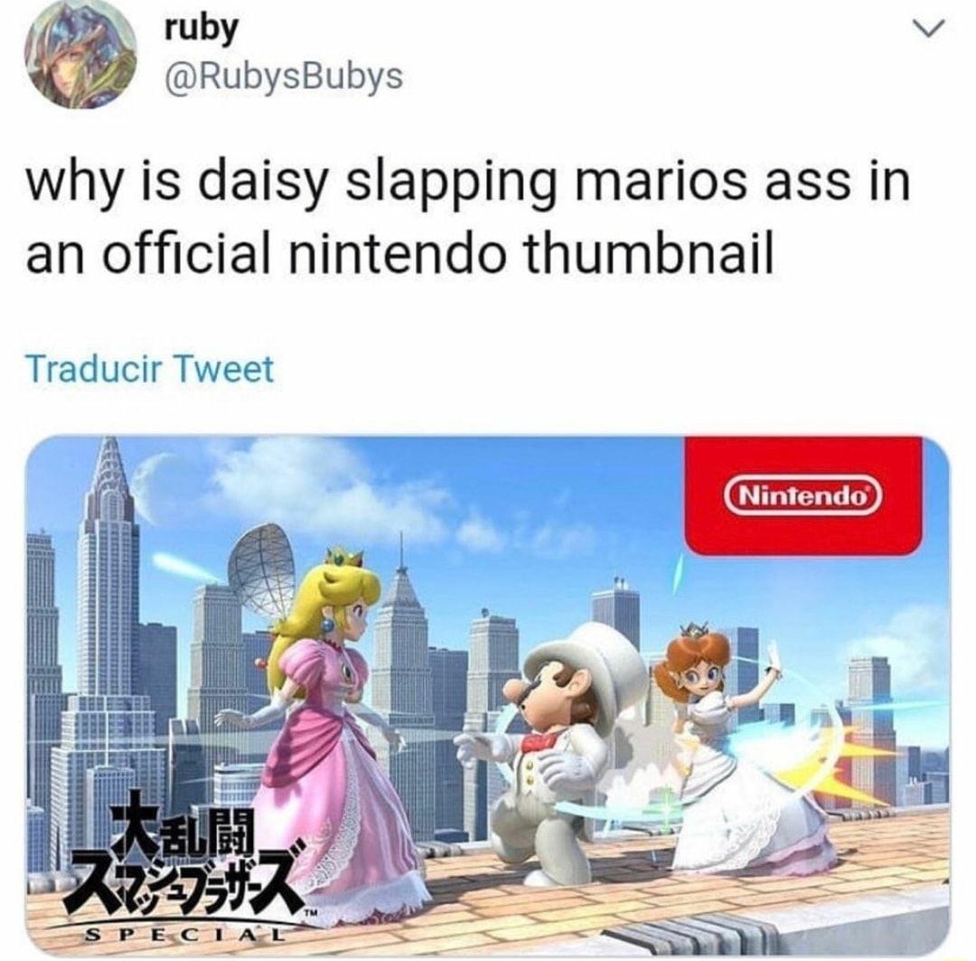 why is daisy slapping marios ass in an official nintendo thumbnail Traducir Tweet Ninfendo