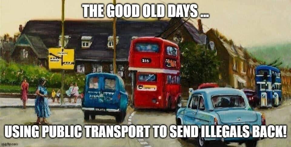 THE GOOD OLD DAYS... USING PUBLIC TRANSPORT TO SEND ILLEGALS BACK!