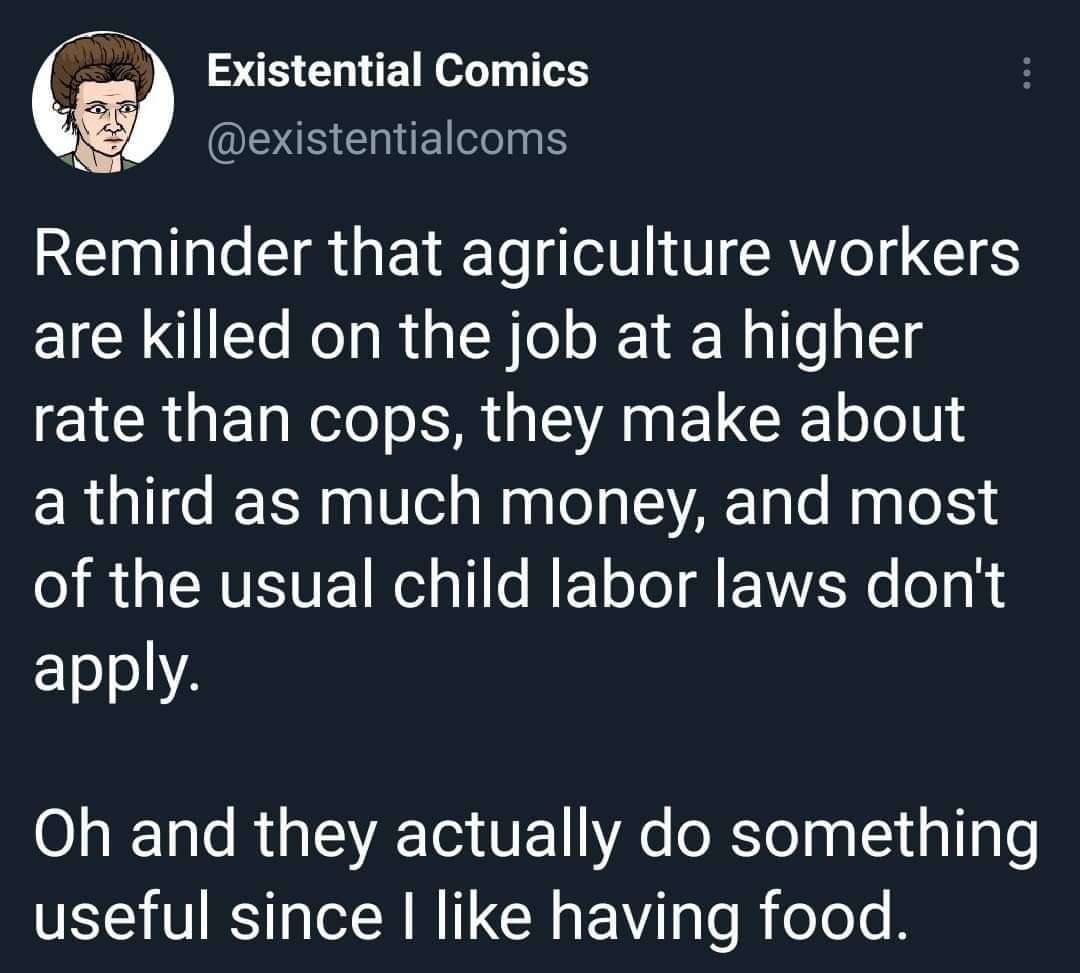 O Existential Comics RIS CIE elepglS R CIR IR To Tl 0 VT RoT CIgS are killed on the job at a higher EICRUETI N SR U VAN ELGK o Jo 01 a third as much money and most of the usual child labor laws dont z1002 O I Tale RS T3 VE 11 e Yol pa 111 g e useful since like having food