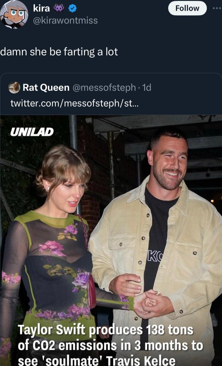 kira MGENTLIIES damn she be farting a lot Rat Queen messofsteph 1d twittercommessofstephst 7777 Taylor Swift pro of CO2 emission PORETII
