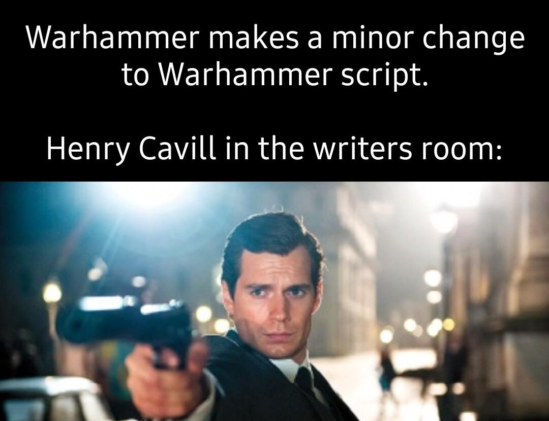 Warhammer makes a minor change to Warhammer script Henry Cavill in the writers room