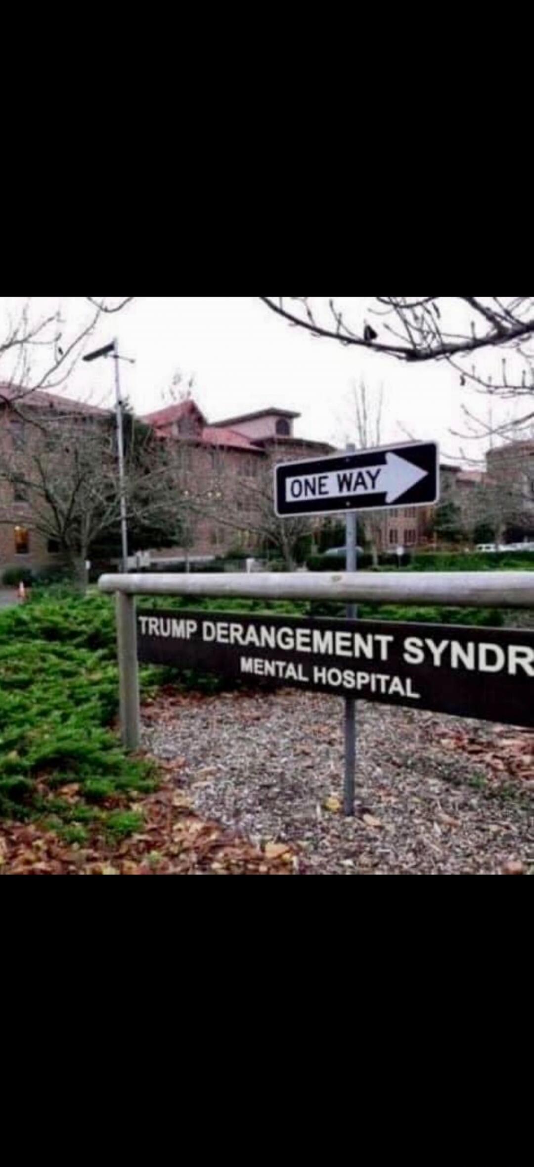 ONE WAY TRUMP DERANGEMENT SYNDROME MENTAL HOSPITAL